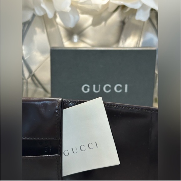 GUCCI *KEY HOLDER & WALLET Unisex w/ box LIKE NEW Burgundy color - Picture 11 of 15